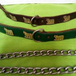 Swiss Vintage Leather ' ALPENSCHATZ ' Dog Collars 