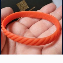 David Yurman Limited Edition Orange Rubber Cable Bracelet (Medium) 10