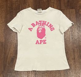 A Bathing Ape Bape Logo Tee Shirt XS White