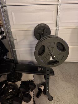 Marcy Diamond Elite Gym Bench with weights