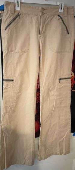 Banana Republic Khaki Cargo Pants with Zip Pockets