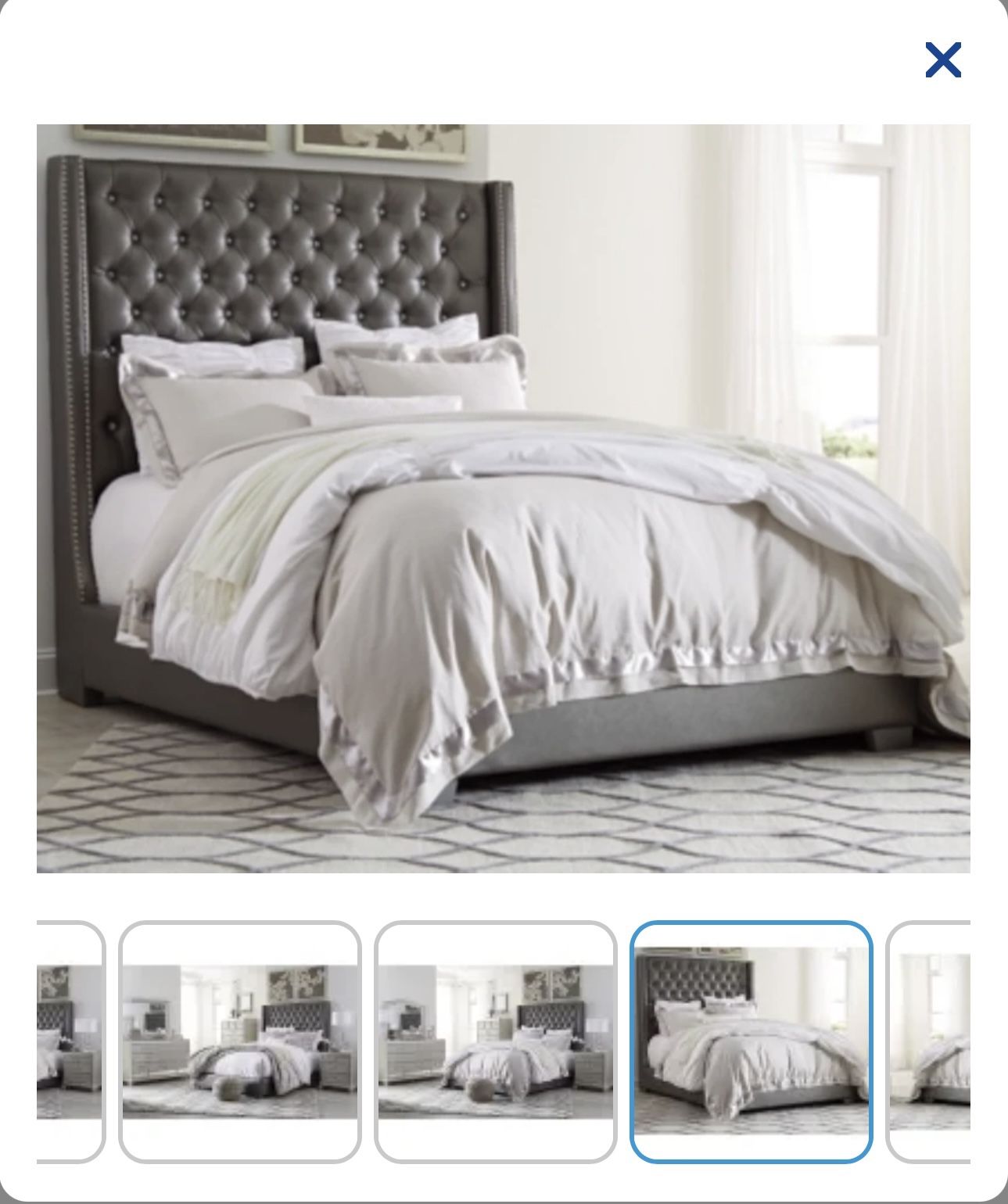 Diamond Tufted Queen Bed frame