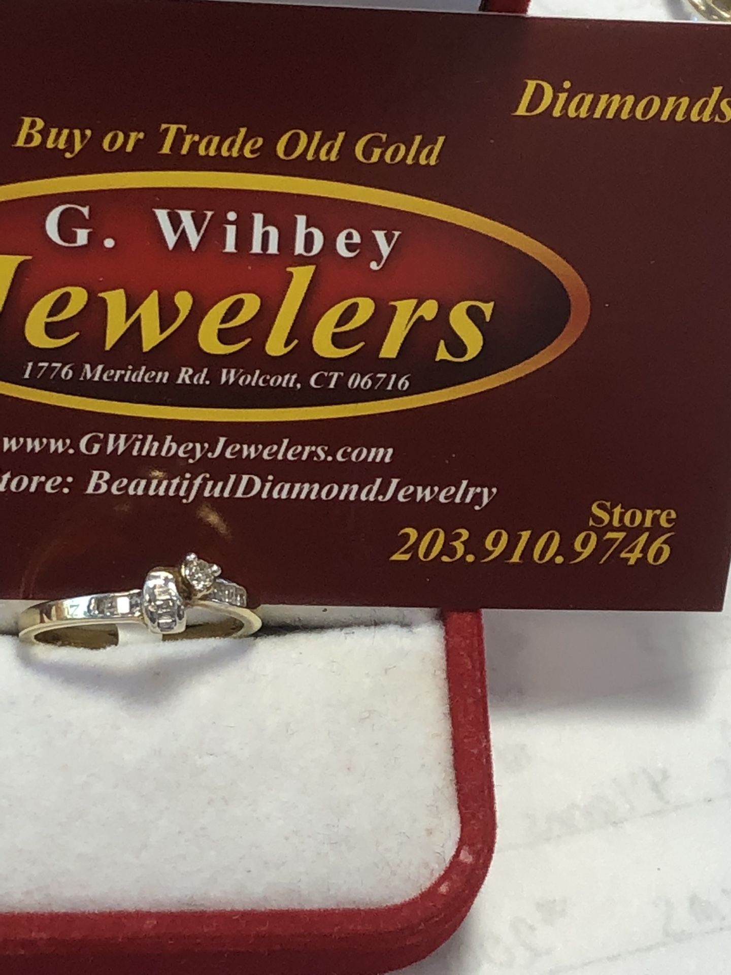 14 Kt Real Gold Not Plated Diamond Ring