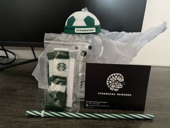 Bearista™ Bear With Scarf Soccer Edition Glass Cold Cup