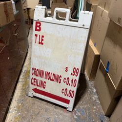 White Plastic A-Frame Sidewalk Sign 24”x45” Signicade