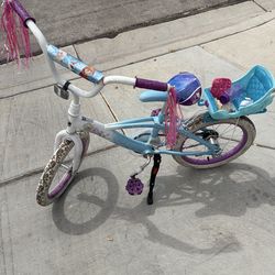 Huffy 16" Disney Frozen Kids' Bike, Fits Riders 42"-48", Blue, Youth
