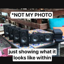 5 Onkyo Stereo Surround Sound Speakers