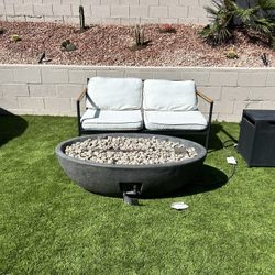 Fire pit, Loveseat, Side Table Storage