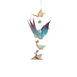 Shining Origami Cranes With Wishing Stars
