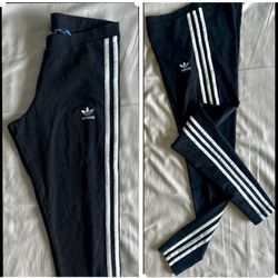 Adidas Originals 3-Stripes Black Leggings – Size [small] – Mid/high-Rise Fit
