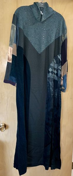 Donna Jessica Size 3X Patchwork Dress, Shades of Green & Brown - EXCELLENT COND.