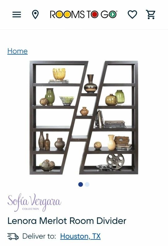 Lenora Merlot Room Divider/ Shelf