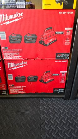 Milwaukee forge batteries and chargers 1x$650 2x$1250