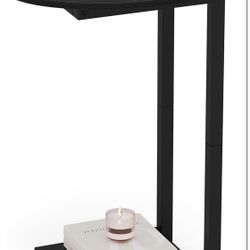 Small Side Table End Table, C-Shaped Wood Coffee Table  (23)