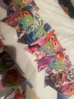 Disney Zootopia birthday banner