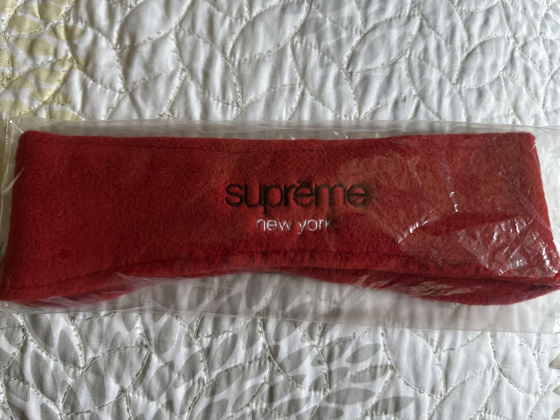 Supreme Polartec Fleece Headband FW18 Red