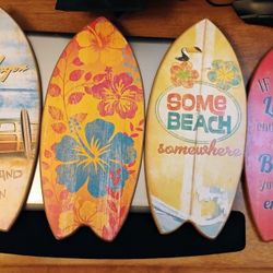 Highland Graphics Set of 4, 11", Surf Boards *Decorative* 
