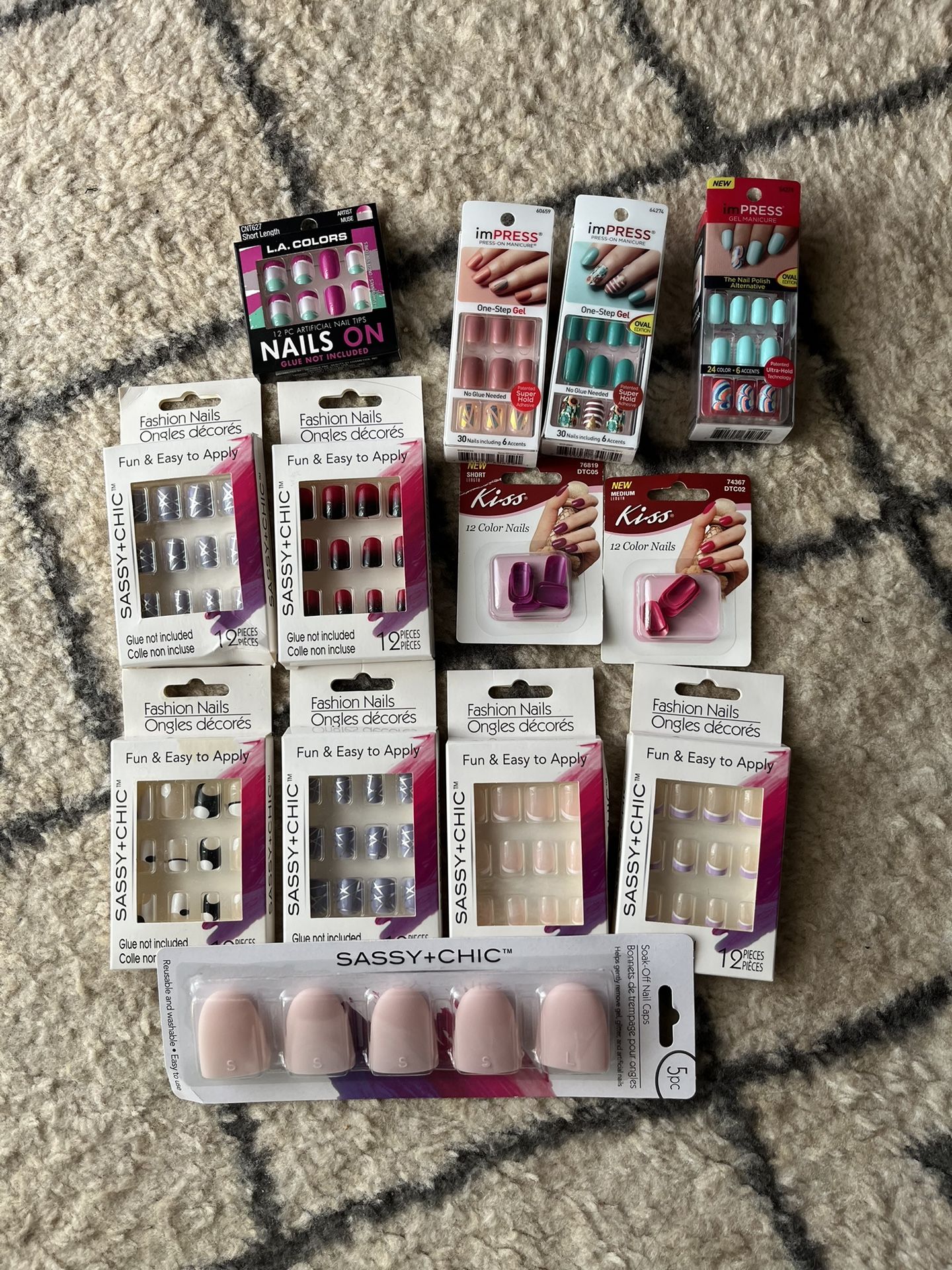 Press on nails and other nail supplies