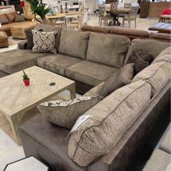 Brand New💥 Two Tone 3 Piece Huge U Shaped Comfy Sectional With Chaise✅ Brand New💯 Fastest Delivery 🚚 
