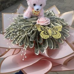 Flowers And Money Custom Bouquet