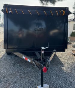 👻Brand New 12ft Long Hydraulic Dump Trailer with Tarp 🎁👻👻👻