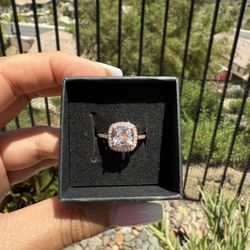 Rose Gold Morganite Engagement Ring Size 5