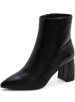 ALDO Women's Janb Pointed Toe Block Heeled Zippered Ankle Chelsea Boot Color: Black Size: 8 Designed for effortless everyday wear, this sleek ankle