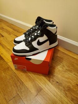 Men's Nike Dunk High Panda Black White Size 10.5