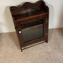 Solid Wood Cabinet + Shelf