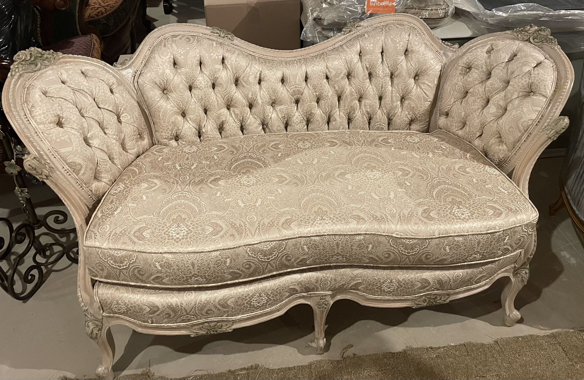 Pink Pearlized Loveseat