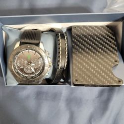Watch Bracelet And Card Holder I Can Deliver  50$
