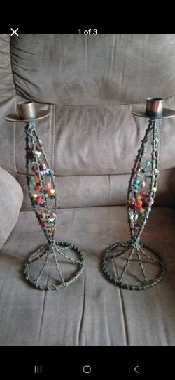 set of two candle holders