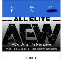 AEW Dynamite Rampage Ticket