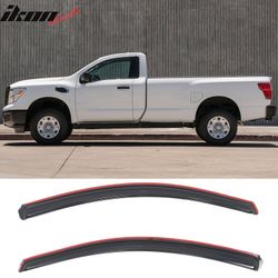 Fits 2017-2019 Nissan Titan& Titan XD Standard/Extended Cab In-Channel Window Visors