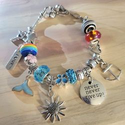 Variety Of Handmade Charm Bracelets 