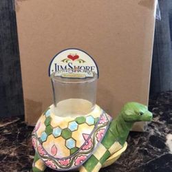 Jim Shore Turtle 4 1/2” Candle Holder NEW in Box!