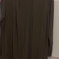 Women’s  Green Long Cardigan , Size 16, 
