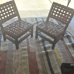 Cottage Antique Leather chairs 