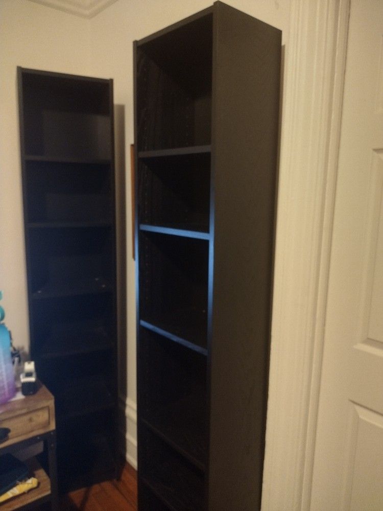 Matching IKEA Billy brown Black Bookshelves With TJOG Book Magazine Holders (5) New In Plastic