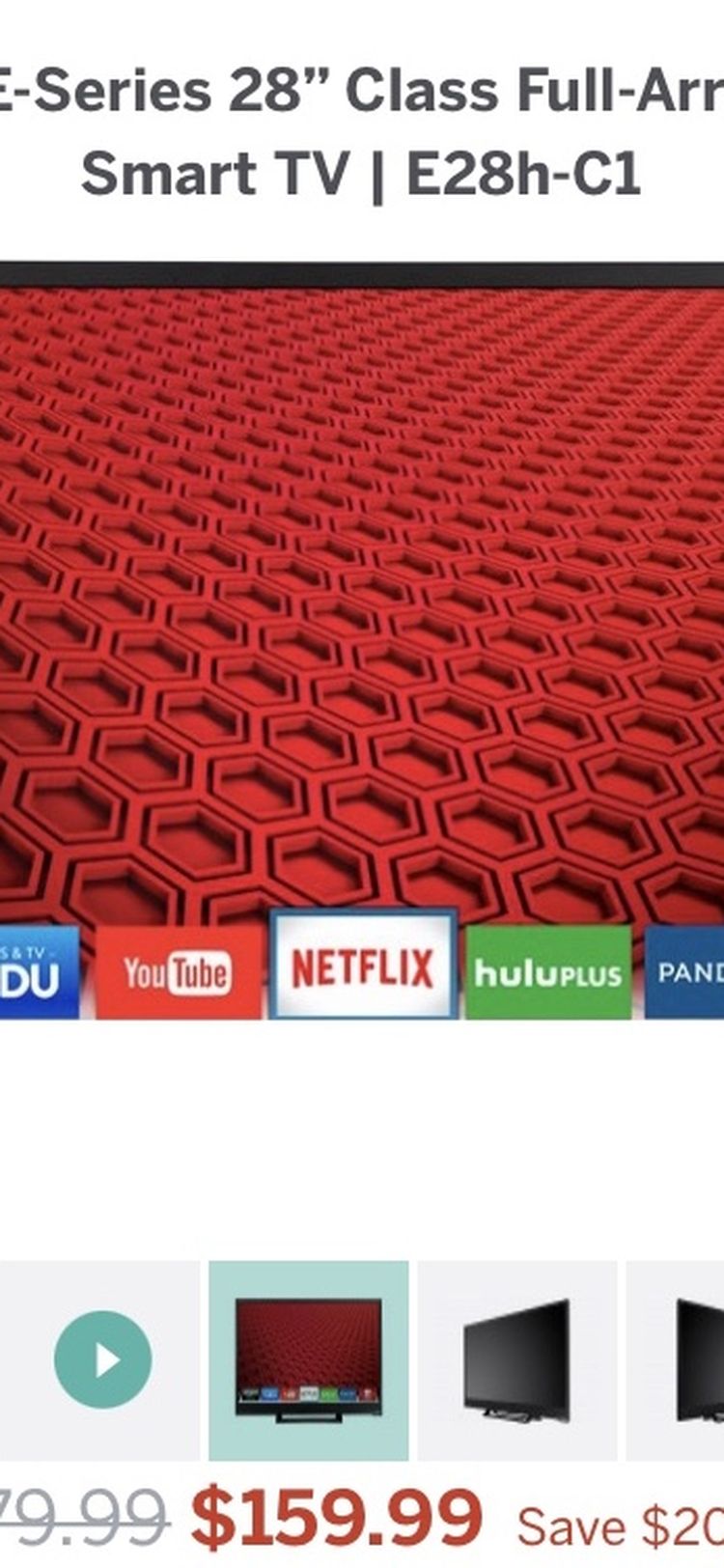 28 inch Vizio smart TV