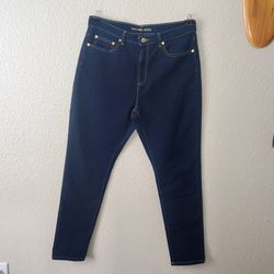 Michael Kors Stretch Skinny Jeans Dark Blue Rinse Wash Women's Size: 12 