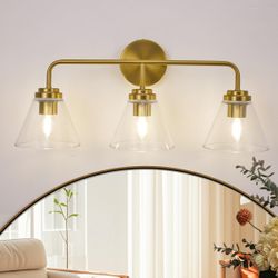 Vanity Lights for Bathroom 3 Light - Brushed Gold