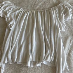 Off shoulder off white womens top 