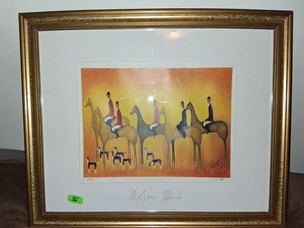 Vintage Art Print. 22 X 18. Signed. 