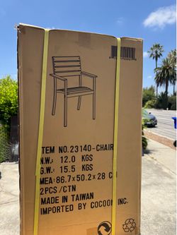2 PC Metal Bars and Wood Chair BRAND NEW NEVER OPENED! We have 4 sets, 2PC each