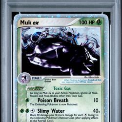 Muk Ex Holo #96 Ex Dragon 2003 Pokemon - PSA 7