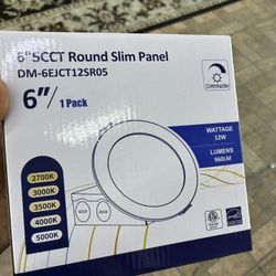 6 in. Slim Round 2700K to 5000K Selectable IC Rated Canless Recessed Integrated LED Kit
