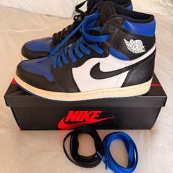 Jordan 1 Retro High Royal Toe Size 8.5 Mens