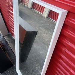 IKEA, full body tall mirror white