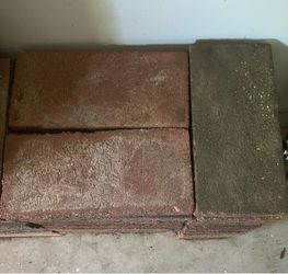 Red cement pavers 16 x 8 used 100